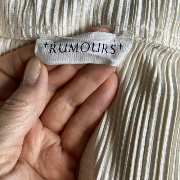 Oversized Plisse Polyester Cream Colored Blouse - Small - Picture 5 of 7